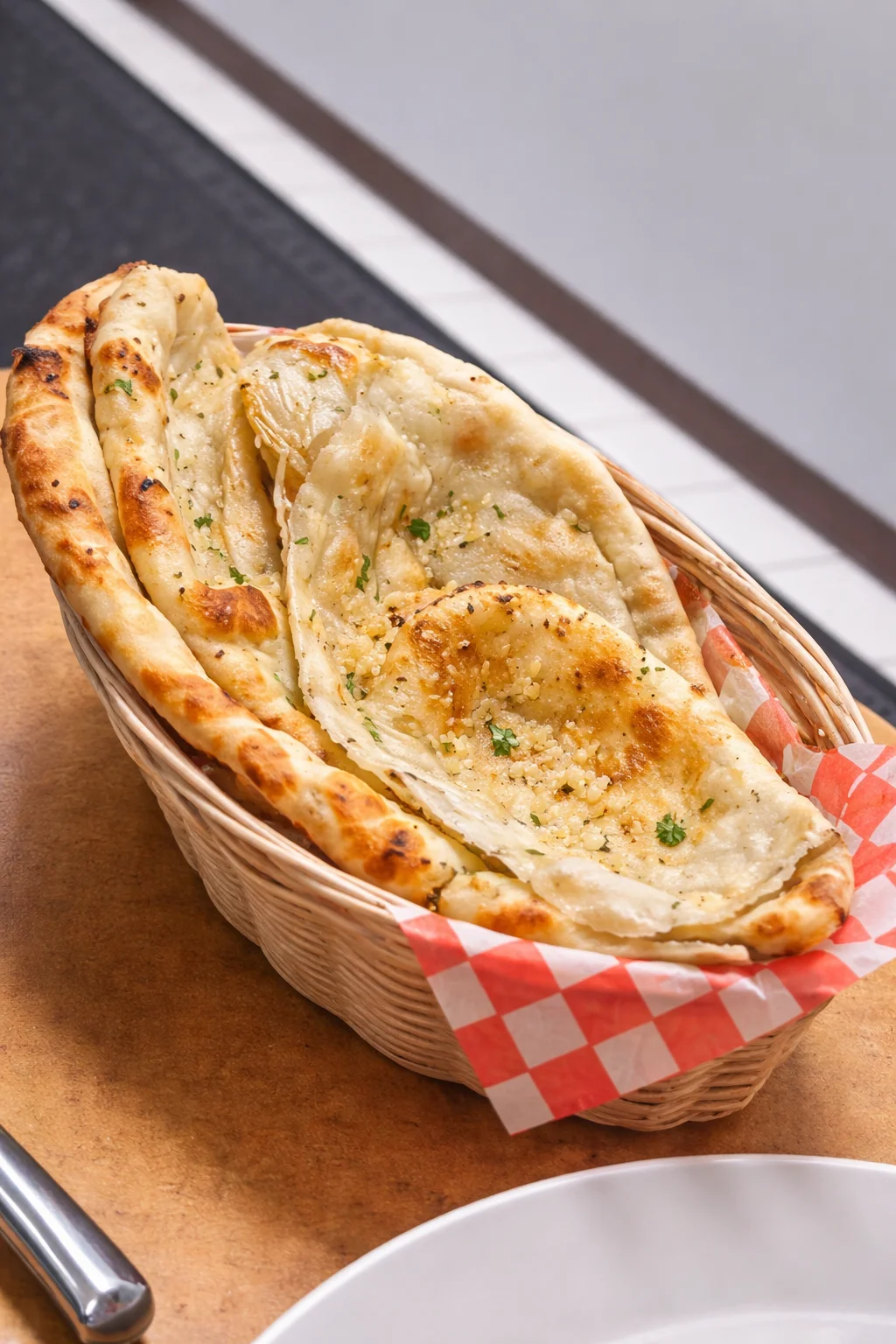 Garlic Naan at Petu Indian Curry & Kabab